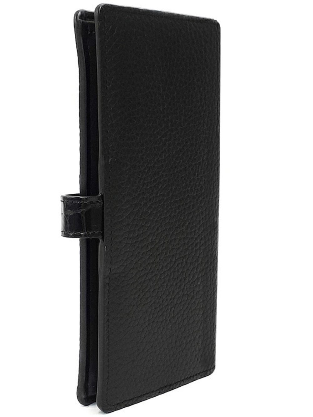 Louis Vuitton Bi Long Exotic Vertical fold Wallet LV Black